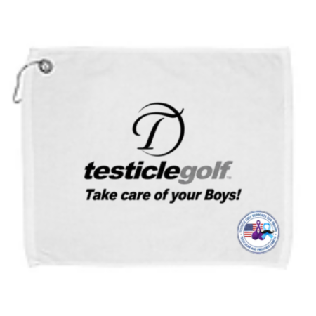 Testicle Golf Towel with Grommet and Hook