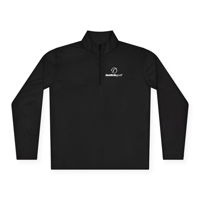 Embroidered Logo Black Quarter Zip