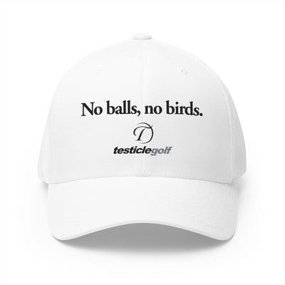 White Flexfit Hat - No balls, no birds