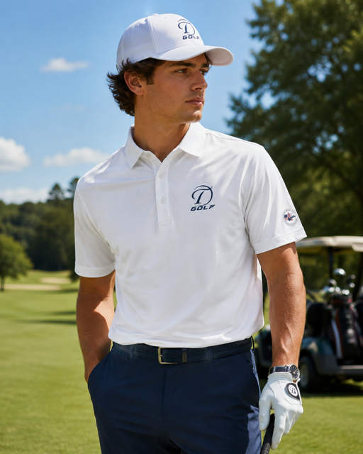 Testicle Golf Polo with Stiff Collar